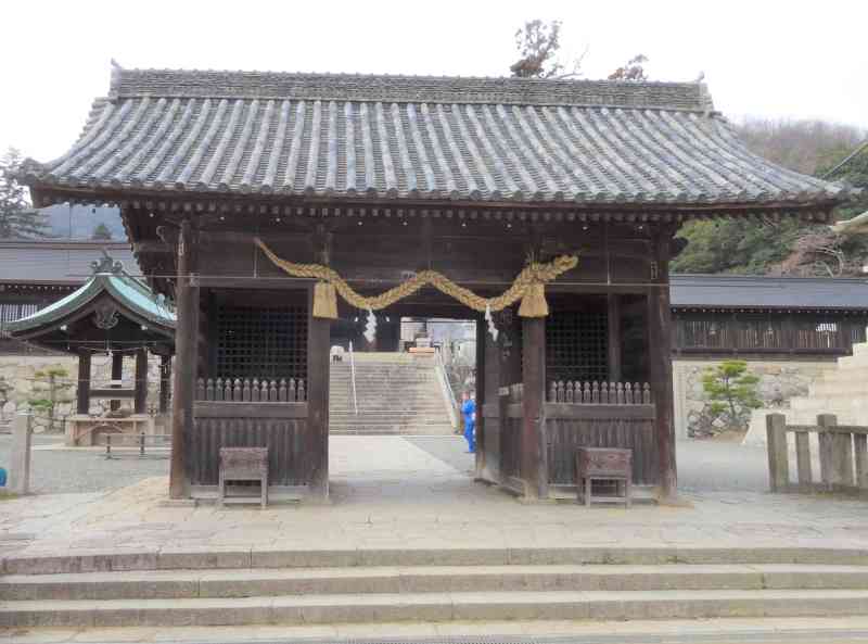 吉備津彦神社「随神門」保存修理工事の見学会について