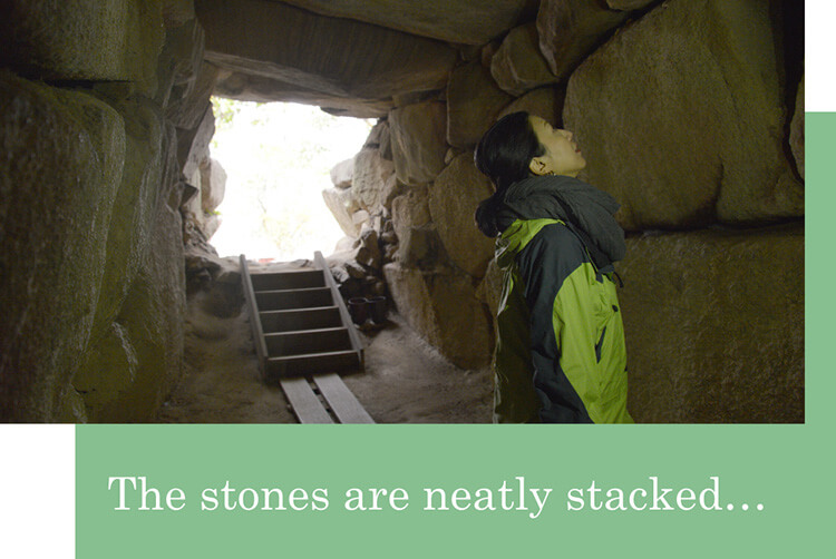 The stones are neatly stacked…